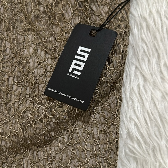 Brown stretchy lace tank top size 6 new with tag - Picture 3 of 10